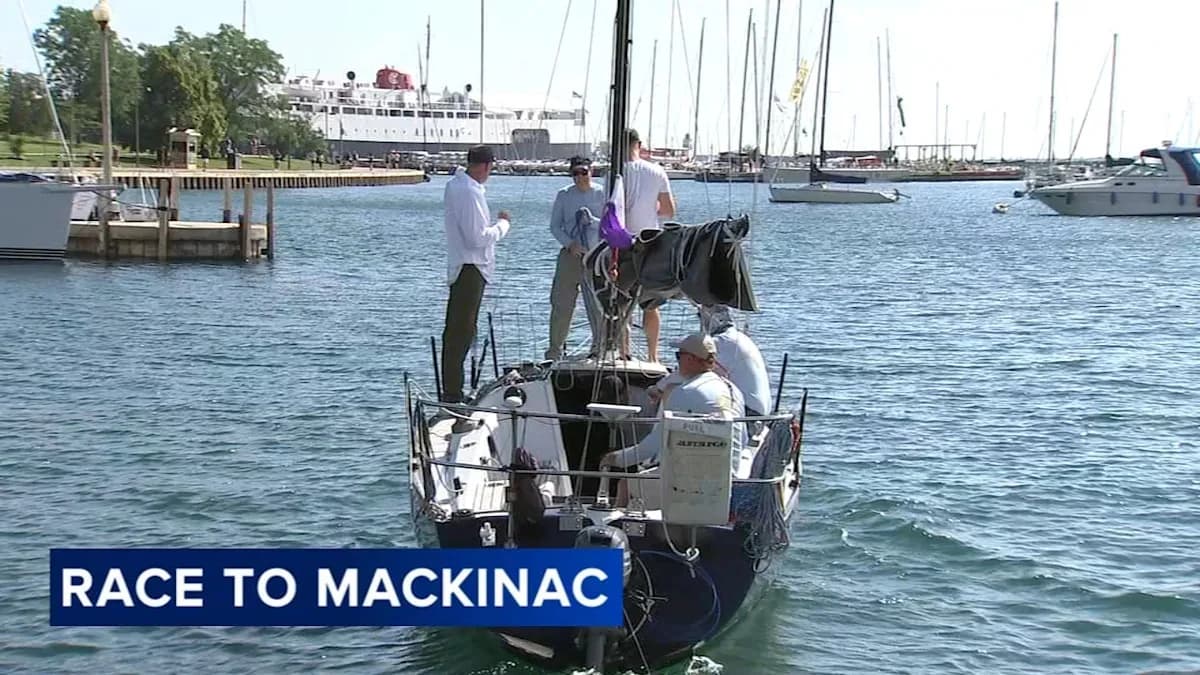 117th annual Race to Mackinac takes off from Chicago's Monroe Harbor