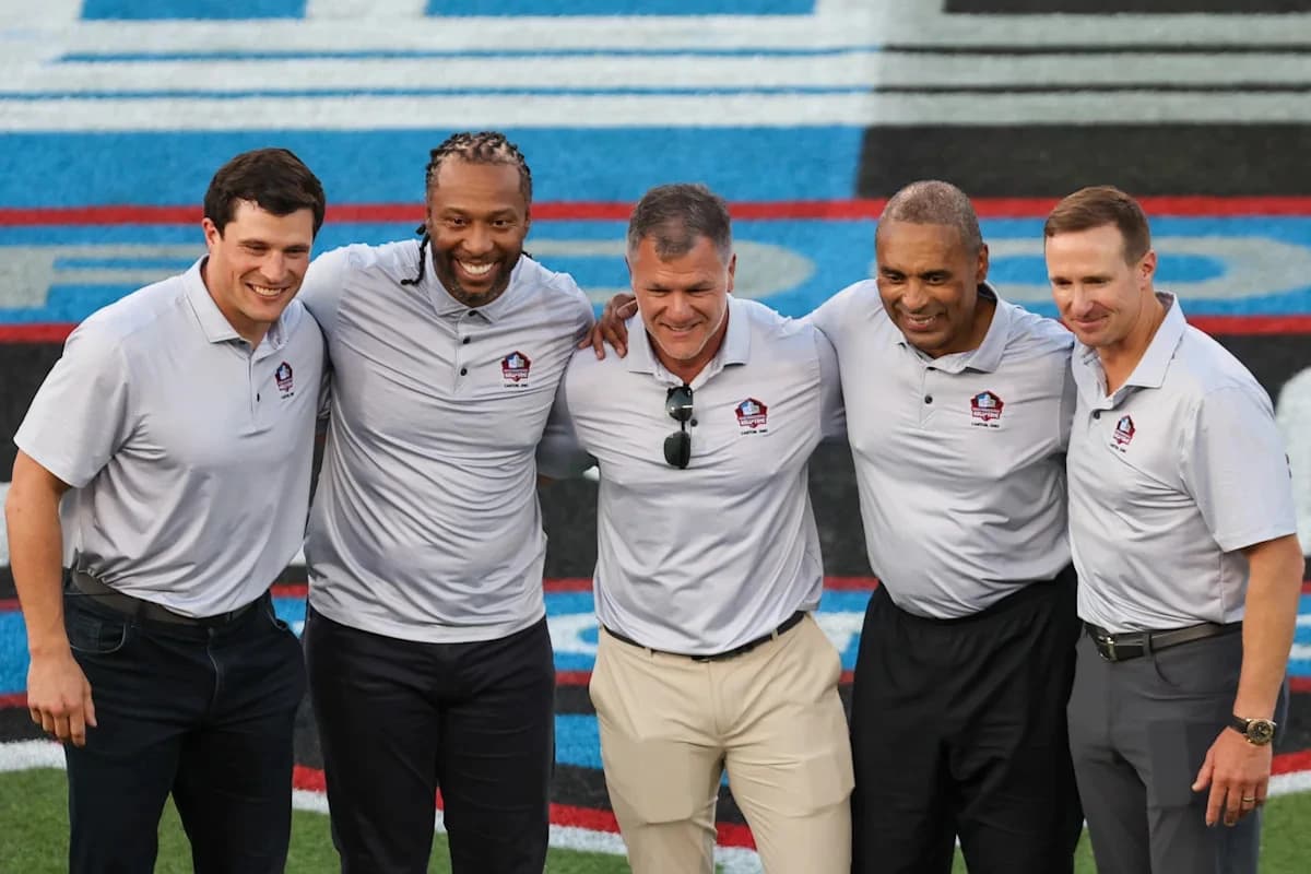 2026 Pro Football Hall of Fame induction: Drew Brees, Larry Fitzgerald, new inductees share emotiona