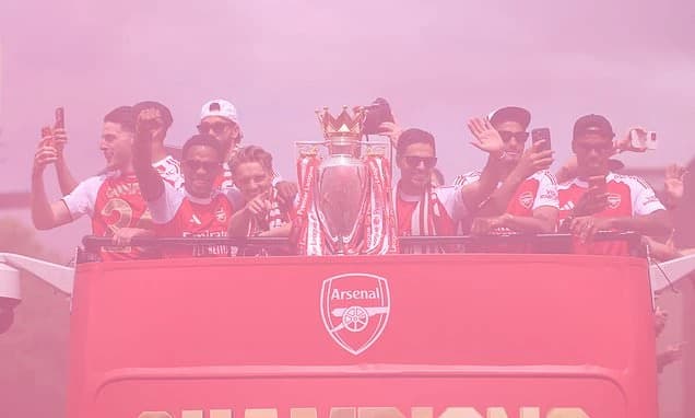 A party 22 years in the making: Arsenal's Premier League title parade turns north London into sea of