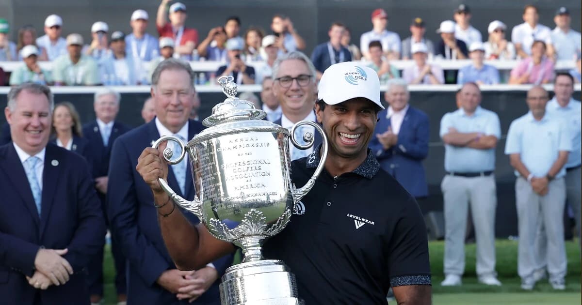 Aaron Rai wins the 2026 PGA Championship at Aronimink