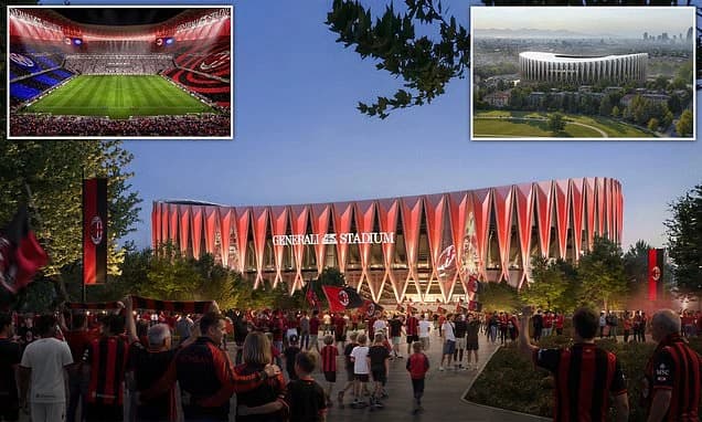 AC Milan and Inter reveal first pictures of new stadium as San Siro replacement unveiled after £543m
