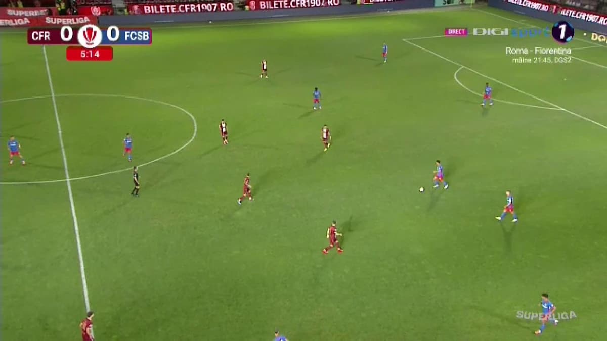 ACUM: CFR Cluj - FCSB 0-0 | Octavian Vâlceanu, decisiv în fața lui Daniel Bîrligea