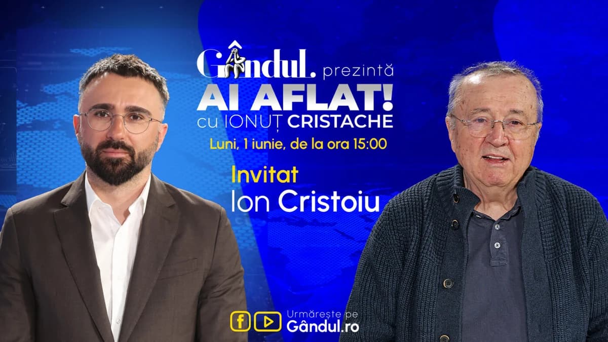 „Ai Aflat! cu Ionuț Cristache” începe luni, 1 iunie, de la ora 15.00, live pe Gândul. Invitat: Ion C