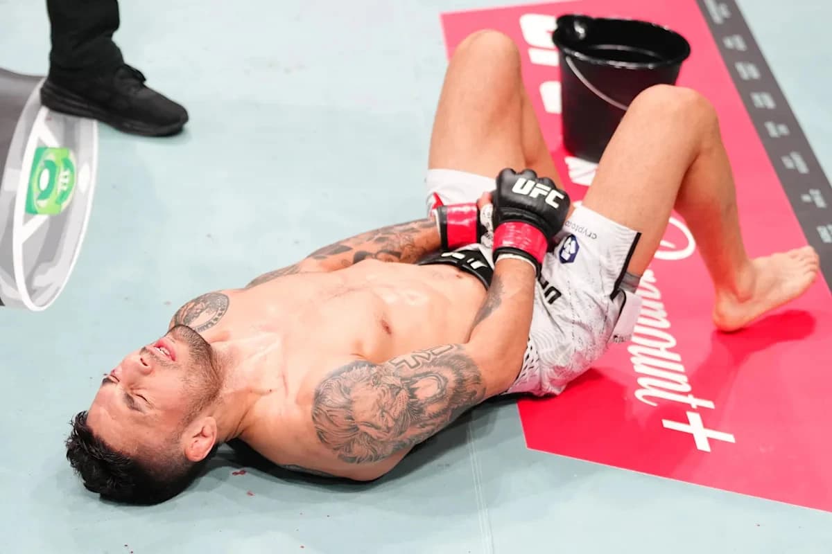 Alex Perez transported to hospital for brutal low blow at UFC Macau