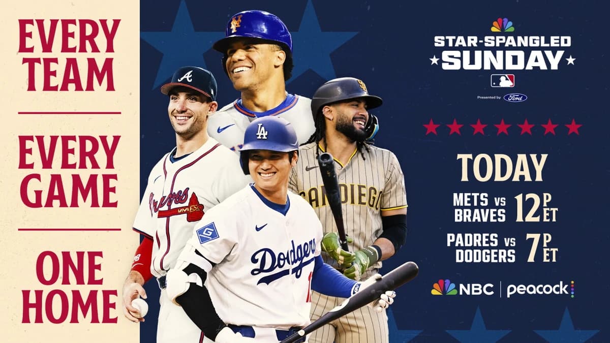 All 30 MLB teams will play on NBC and Peacock today