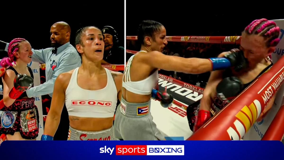 Amanda Serrano blows away Cheyenne Hanson! Equals all-time KO record
