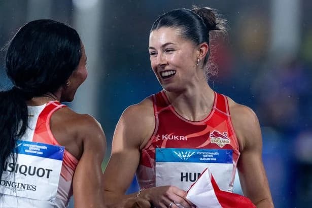 Amy Hunt proud after claiming Commonwealth 100m silver at sodden Scotstoun