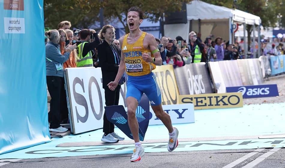 Andreas Almgren storms to world half-marathon title with European record