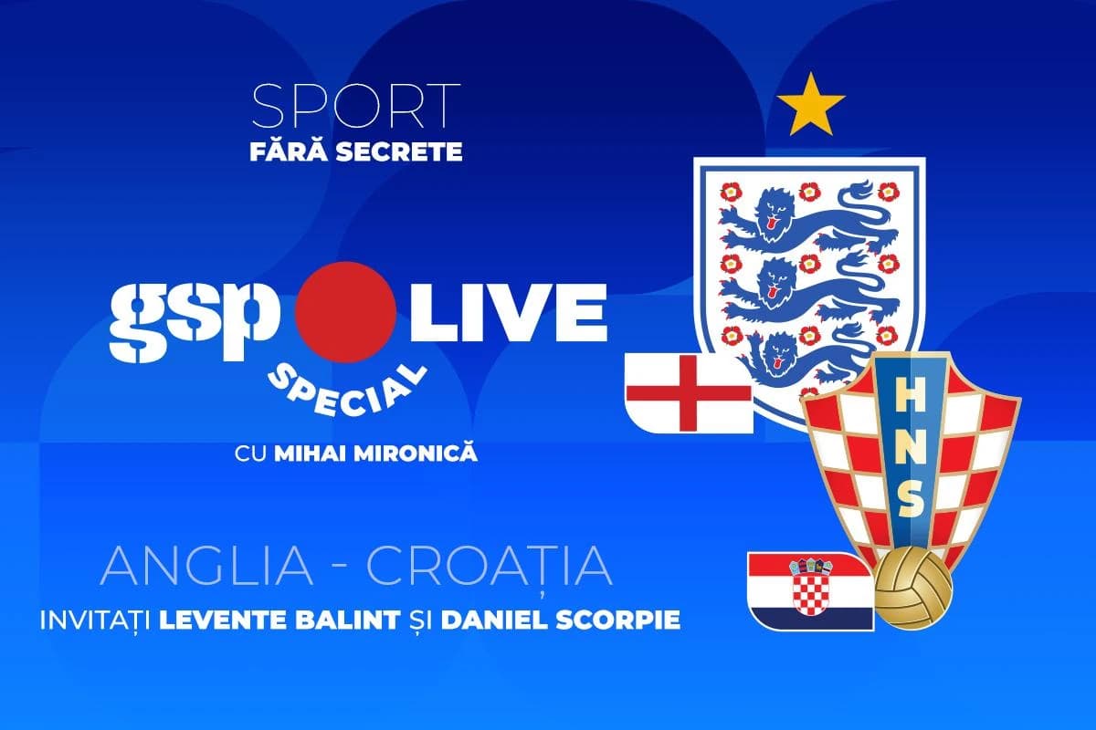 Anglia - Croația, în grupele Campionatului Mondial » Mihai Mironică vine cu o nouă ediție GSP Live S