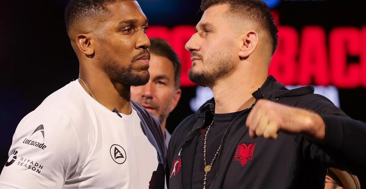 Anthony Joshua and Kristian Prenga announce July 25 fight at opening press conference