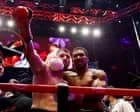 Anthony Joshua knocked down twice but stops Kristian Prenga in round two