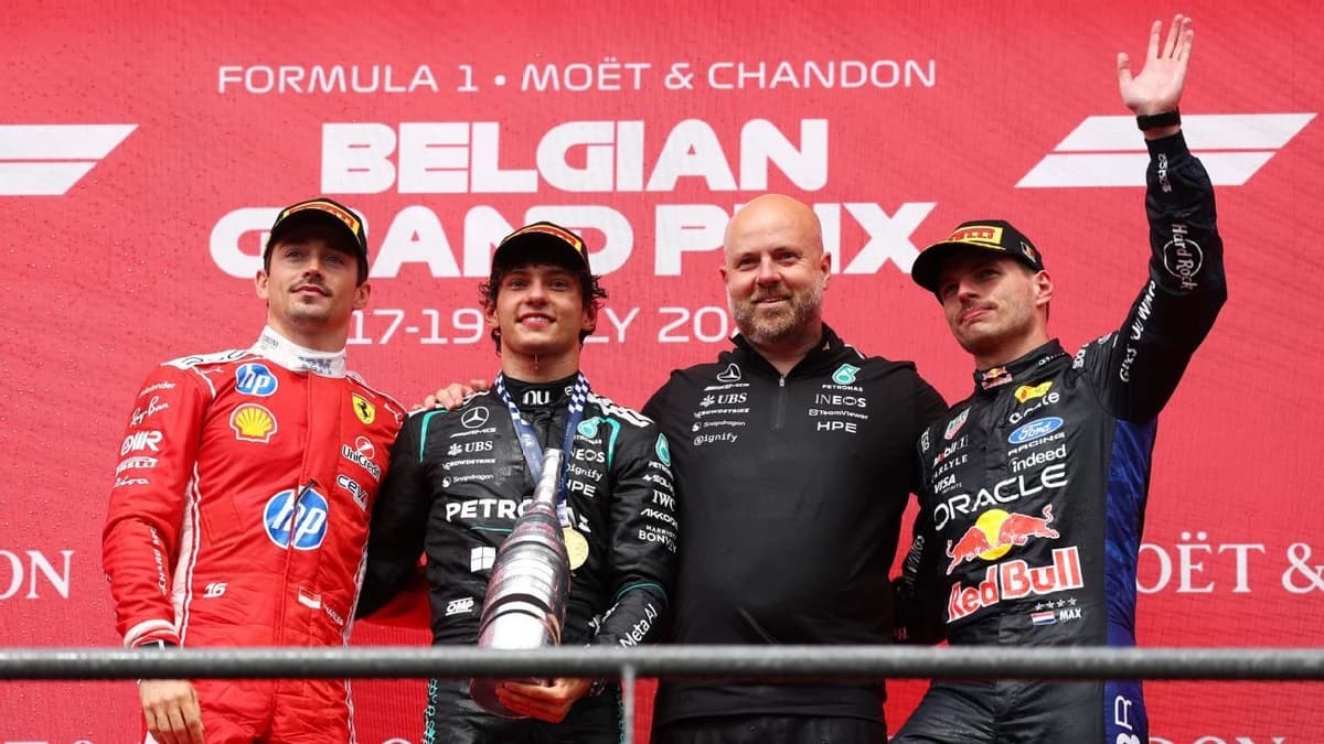 Antonelli wins Belgian GP, Russell out