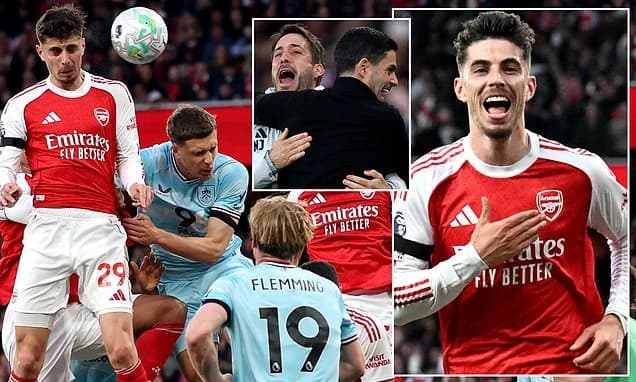 Arsenal 1-0 Burnley: Gunners go within touching distance of title with twitchy home win after Kai Ha