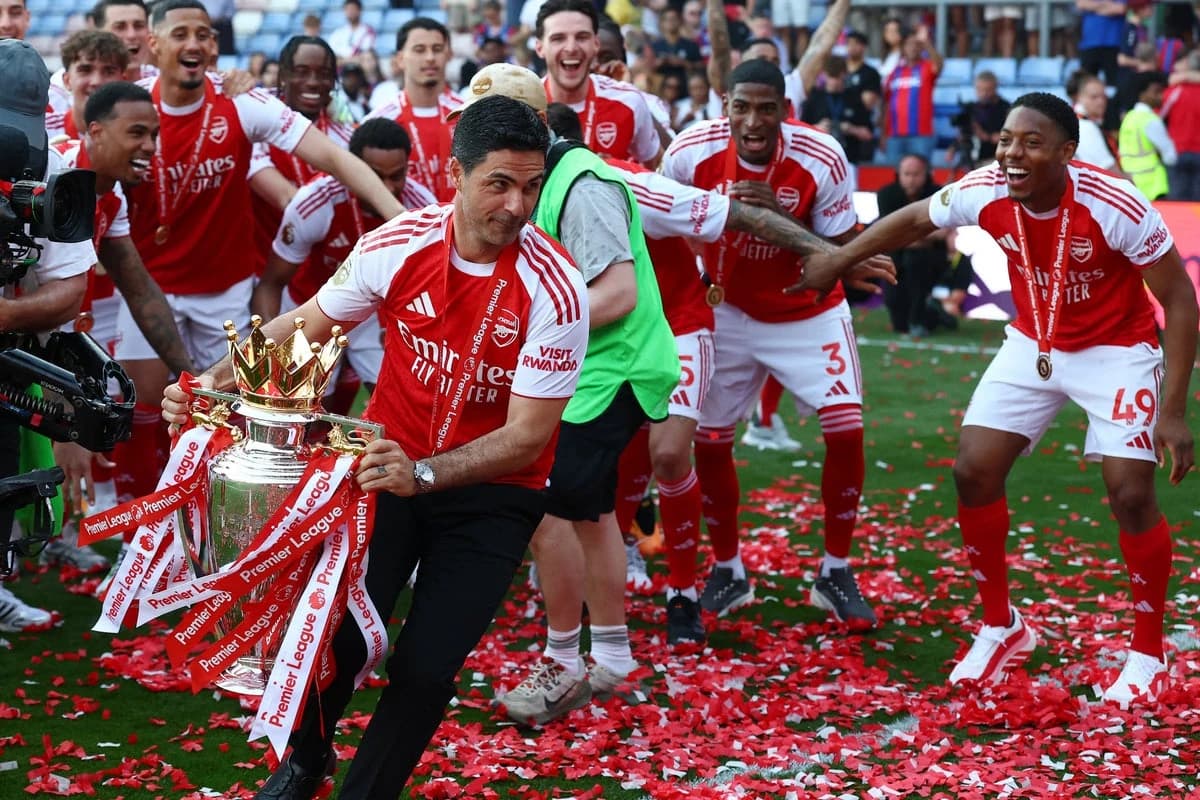 Arsenal lift first Premier League trophy in 22 years as Arteta admits to title ‘doubts’ - live react