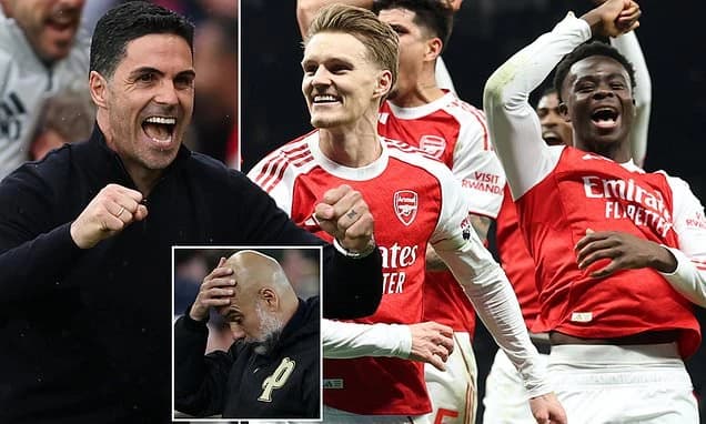 Arsenal win the Premier League title! Mikel Arteta's men end 22-year wait after Man City DRAW in Pep