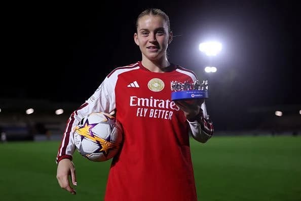 Arsenal's Russo revels in 'special' UWCL hat trick
