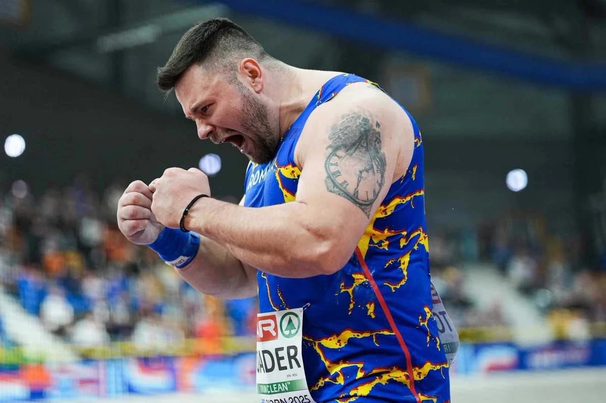 Atletism: Rareş Toader, locul 5 în finală la aruncarea greutăţii, la Campionatele Europene de la Bir