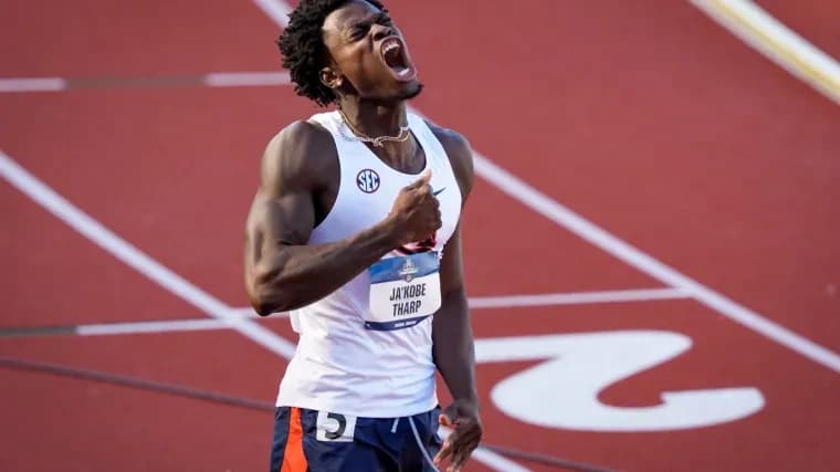 Auburn's Ja'Kobe Tharp stuns with out-of-nowhere 110 hurdles world record