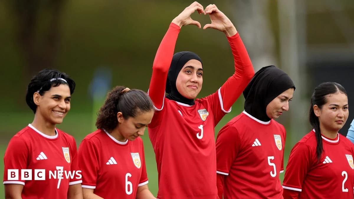 Banned from football at home, Afghan women's team reunite 8,000 miles away