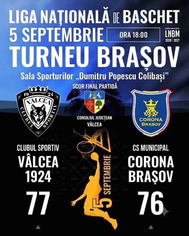 Baschet masculin: CS Vâlcea a câștigat Cupa Corona
