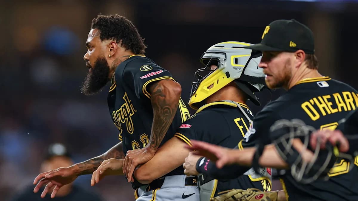 Benches clear in Pirates-Yankees game after Santana shouts at Caballero