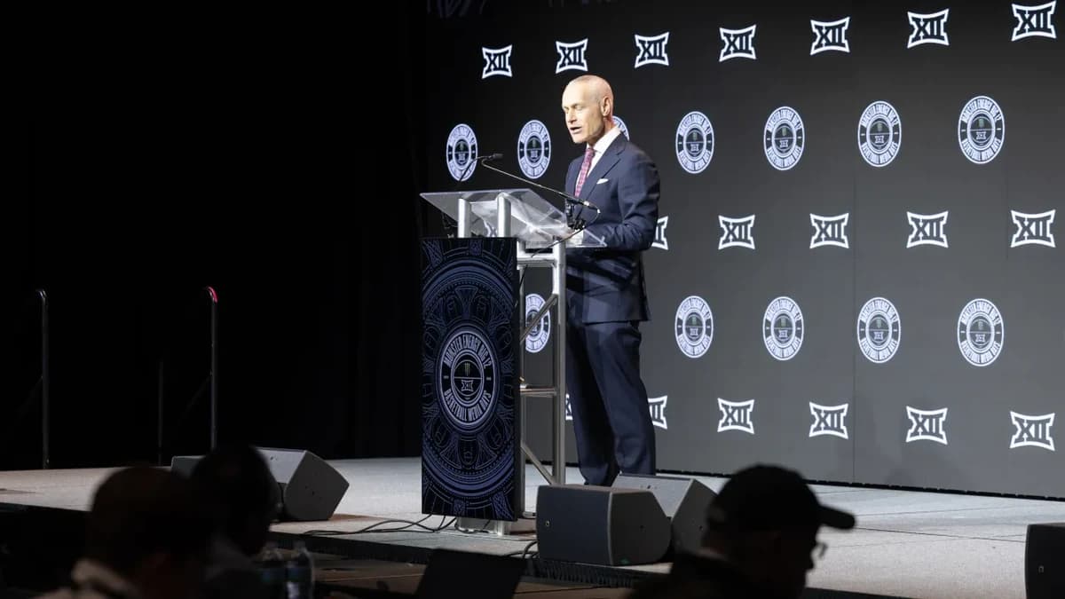 Big 12 commissioner Brett Yormark announces he will step down in January