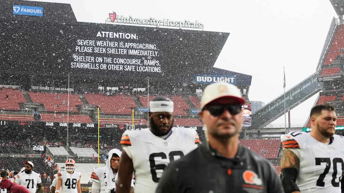 Bills-Browns preseason game suspended due to lightning in area
