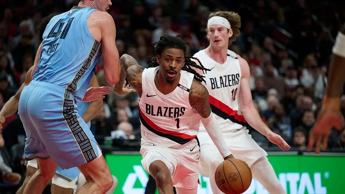 Blazers’ Ja Morant exits Grizzlies game with hamstring injury