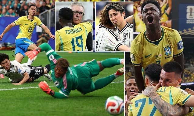 Brazil 2-1 Japan: Carlo Ancelotti's side prevail despite Casemiro's first-half horror show - but thi