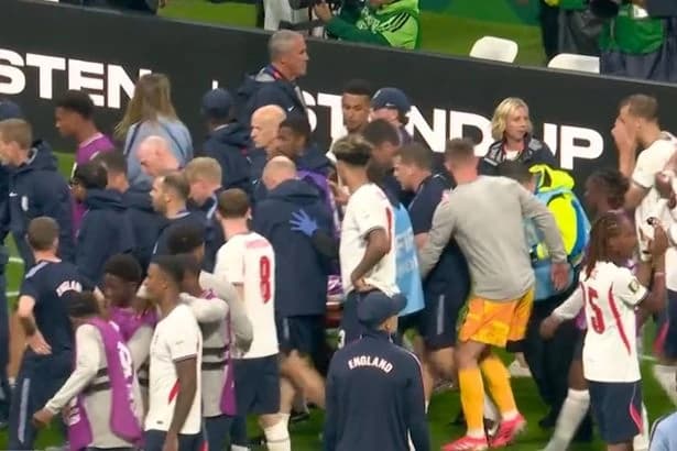 BREAKING: Jordan Henderson has oxygen and leaves on stretcher after freak injury after England win