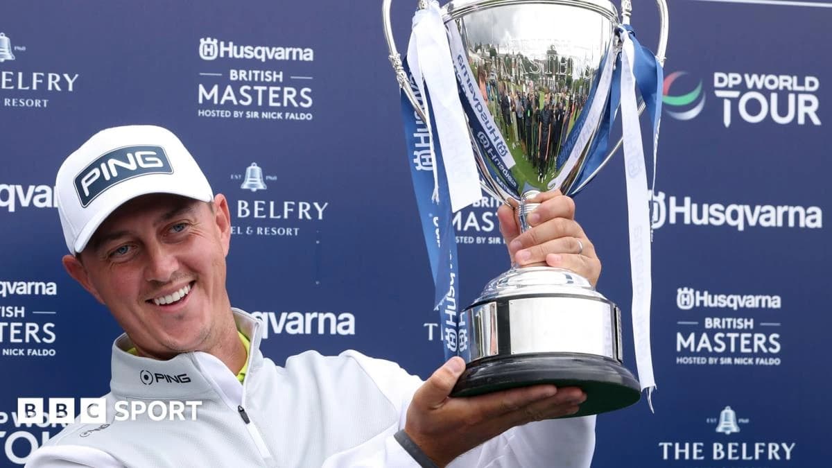 British Masters golf: England's Joe Dean storms to title with stunning round at The Belfry