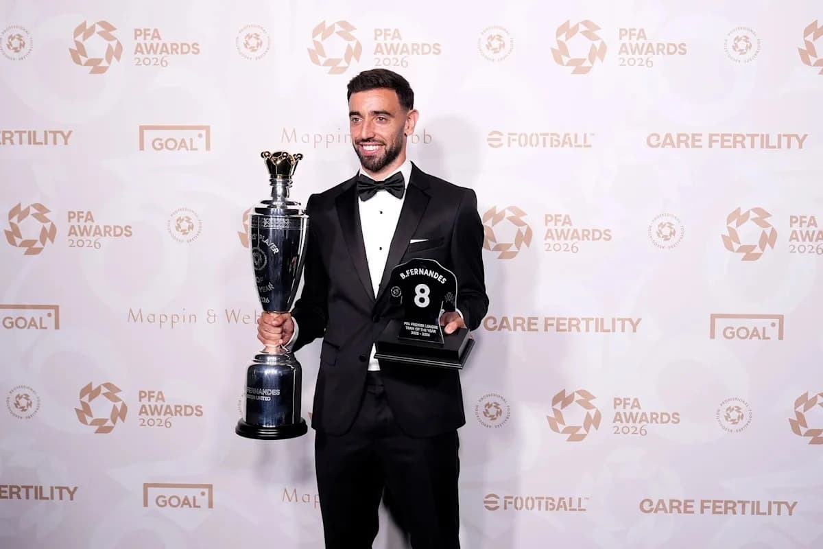 Bruno Fernandes and Khadija Shaw win PFA Player of the Year awards