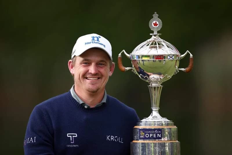 Bud Cauley comments on the fans on the 14th hole at TPC Toronto after winning the Canadian Open