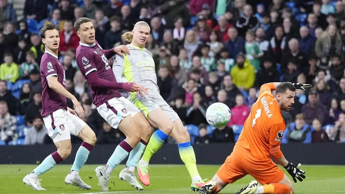 Burnley 0-1 Manchester City: Erling Haaland sends Pep Guardiola's side top of Premier League with wi