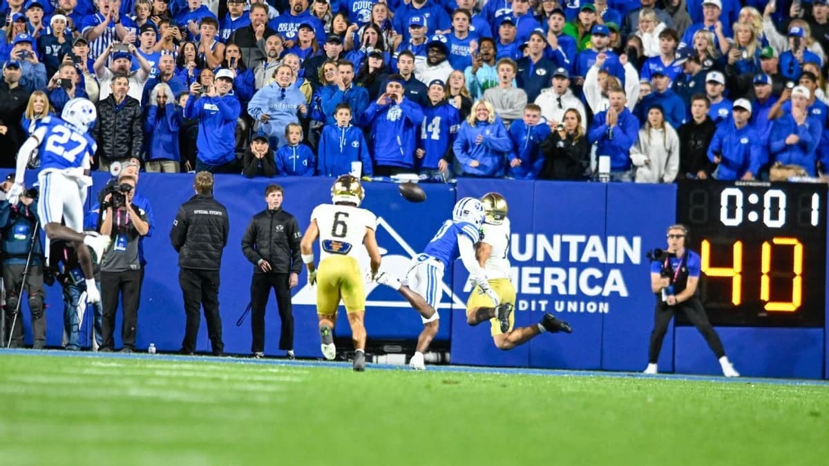 BYU outlasts Notre Dame, caps upset with stop in end zone