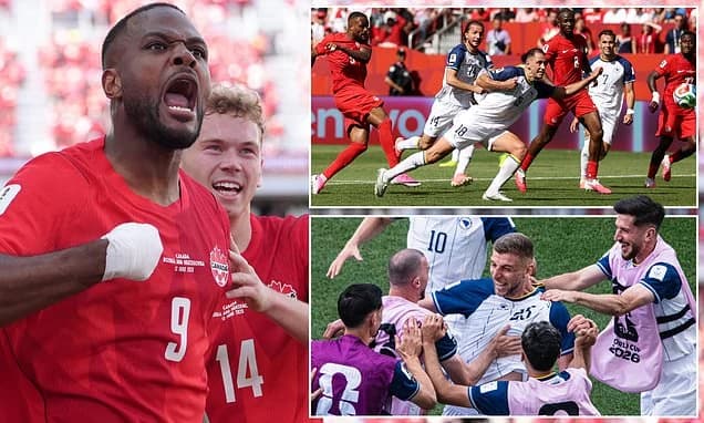 Canada 1-1 Bosnia & Herzegovina: Co-hosts pick up their first-EVER World Cup point in thrilling draw