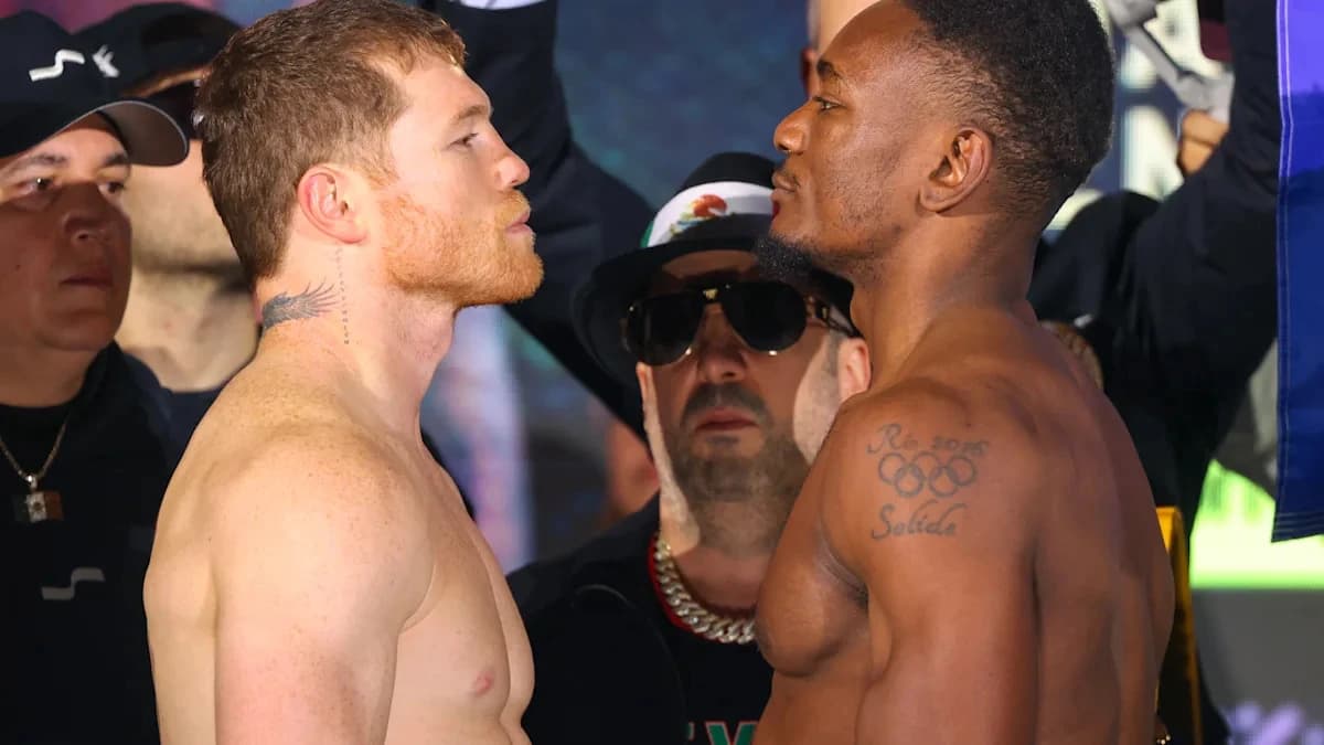 Canelo vs. Mbilli weigh-in results: Canelo Alvarez comes in lighter than WBC champ for comeback bout