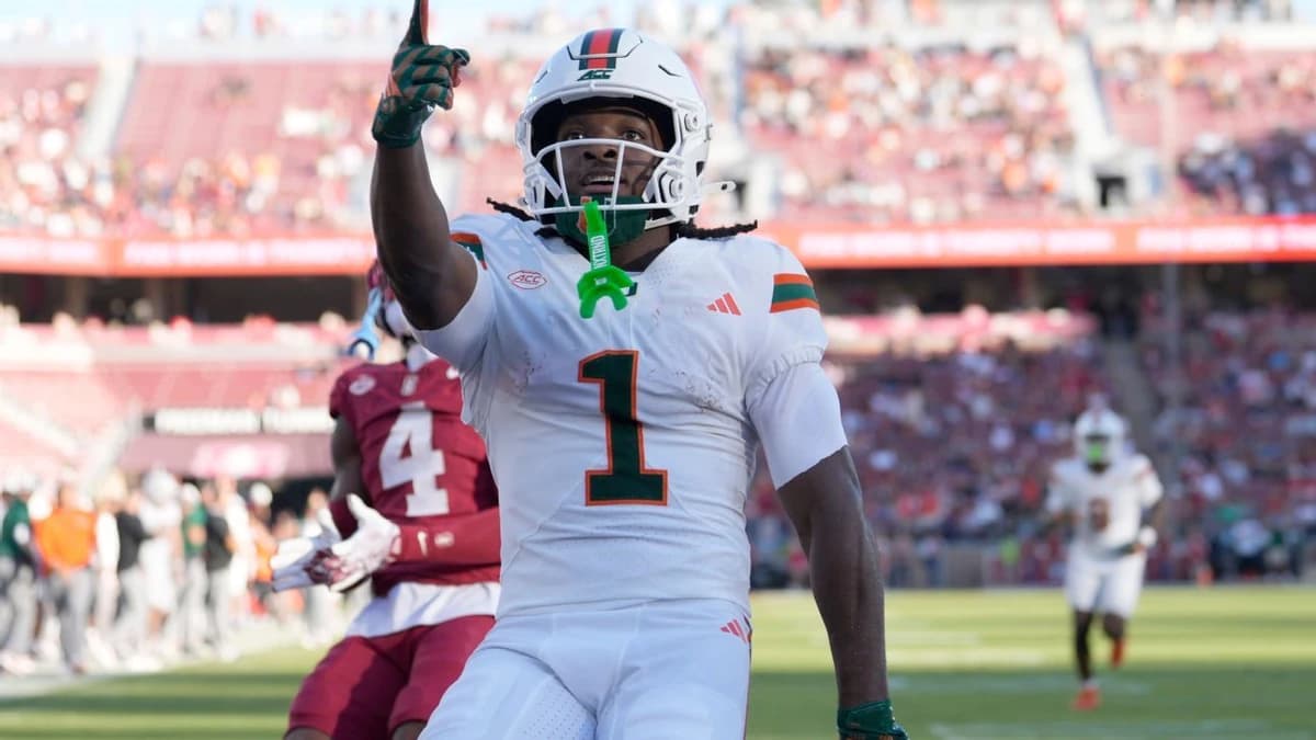 Canes WR Toney puts on show in record opener
