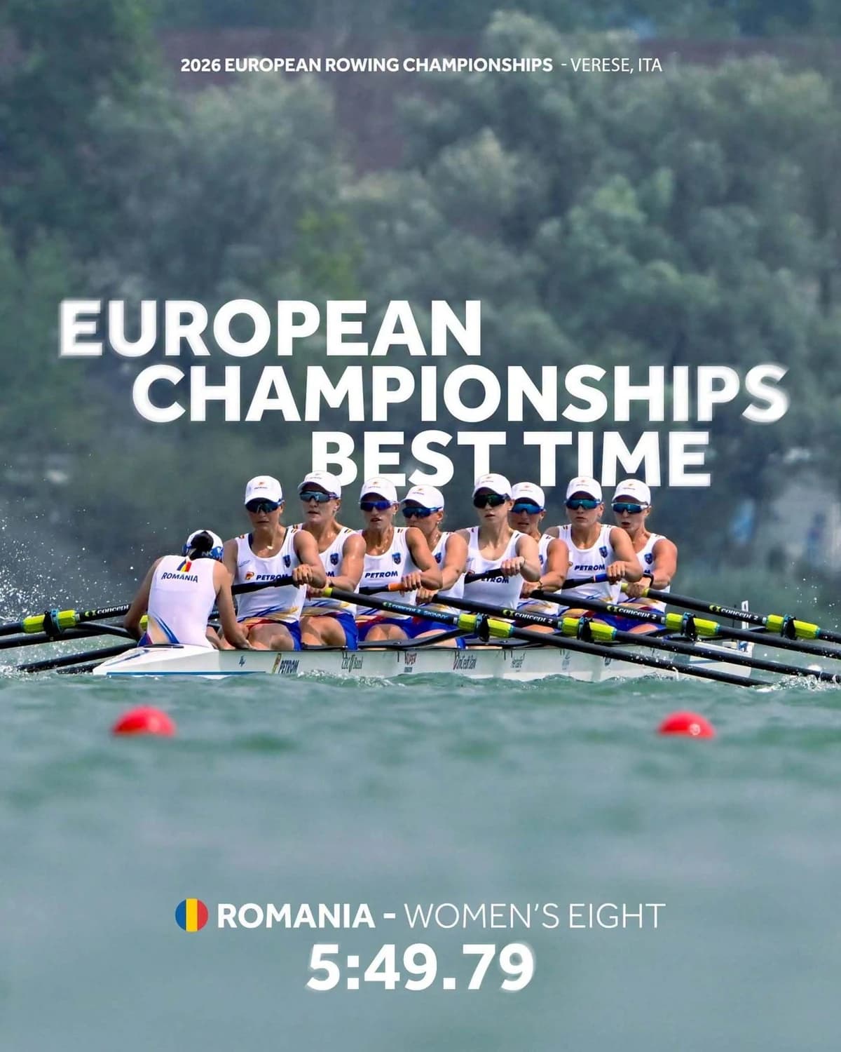 Canotaj: Echipajul feminin de 8+1, performanţă în cursa preliminară din cadrul Europenelor de la Var