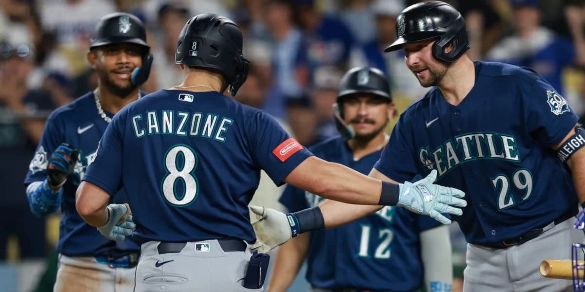 Canzone (2 HRs) leads Mariners' 5-HR night to hold off Dodgers