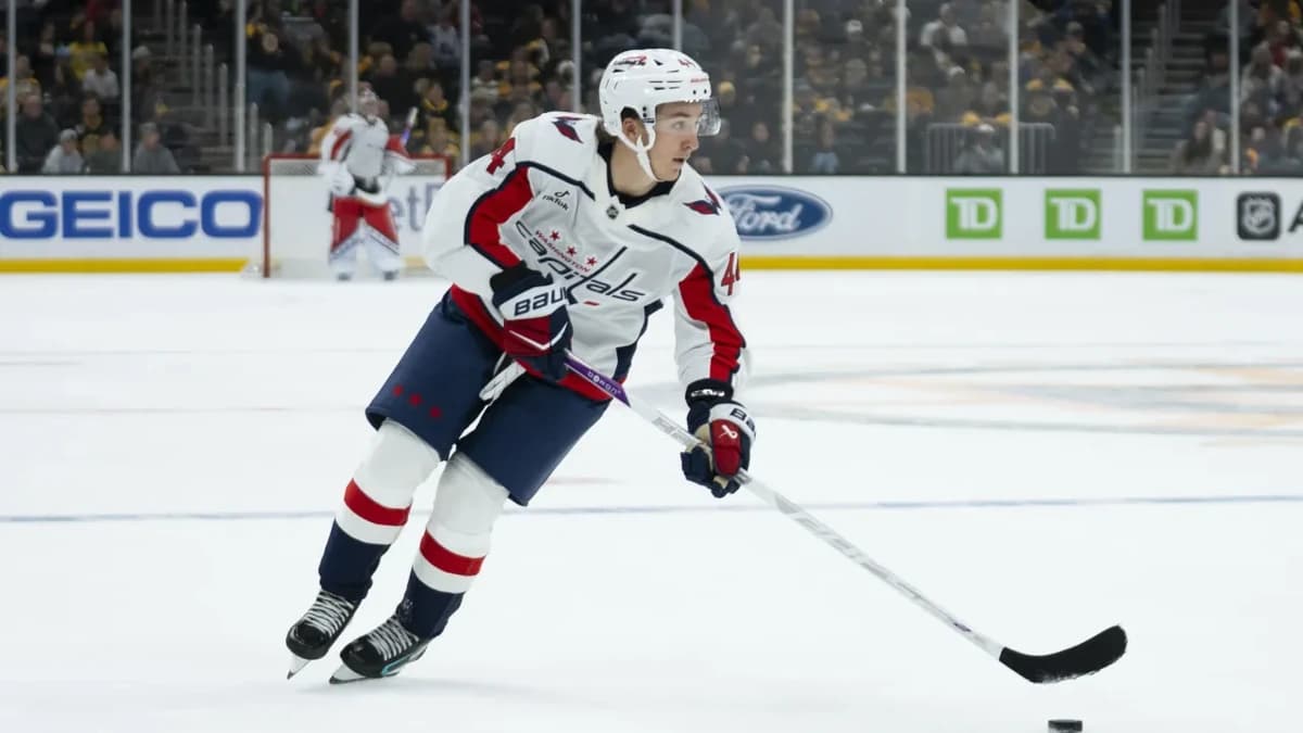 Capitals rookie Cole Hutson faces off against brother Lane in first for family