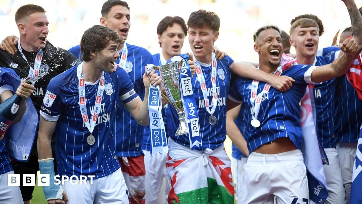 Cardiff celebrate promotion - and aim for Premier League