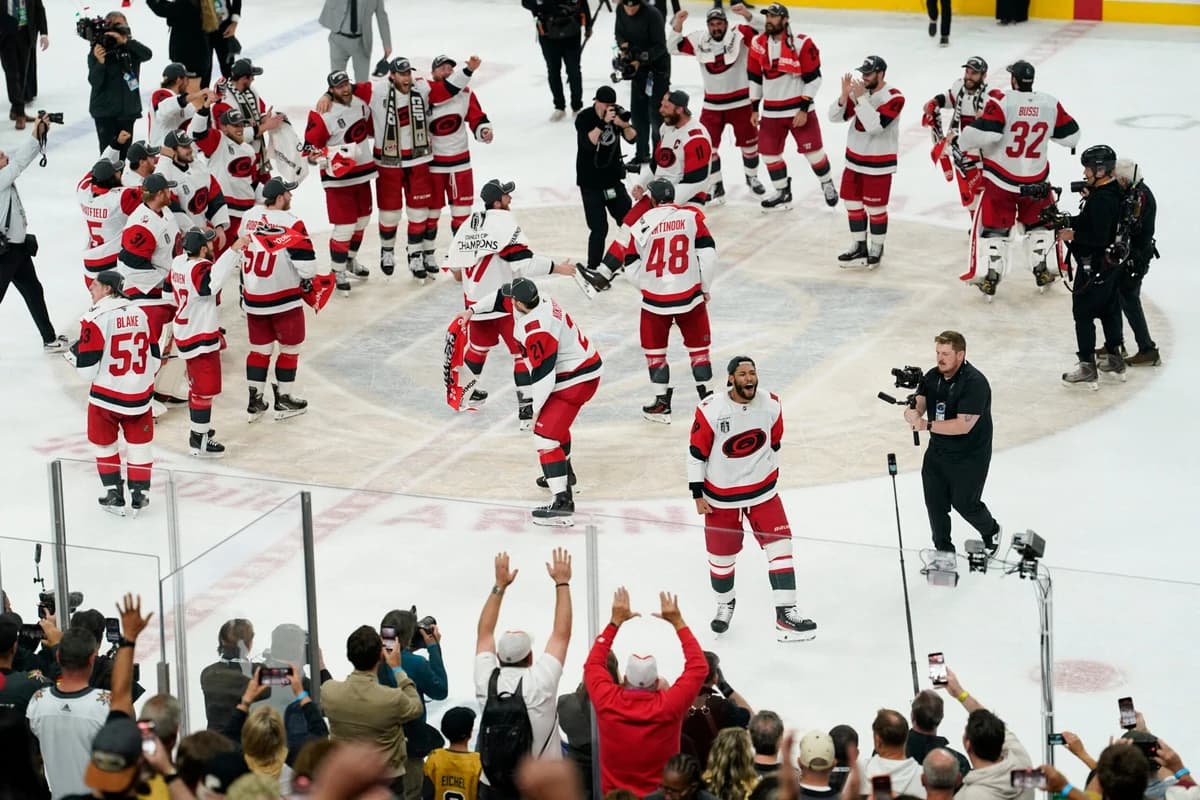 Carolina Hurricanes Enjoyed Stanley Cup Traditions After Win in Vegas