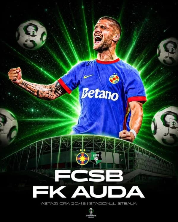Câte bilete s-au vândut pentru meciul FCSB – FK Auda din Conference League