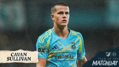 Cavan Sullivan Named to MLS Team of the Matchday for Matchday 27