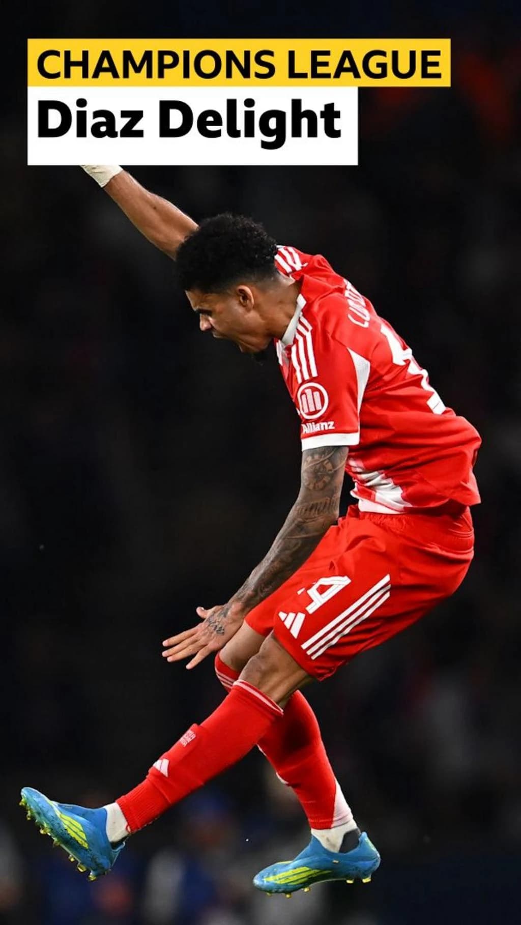 Champions League: Bayern Munich's Luis Diaz' brilliant first touch leads to a goal against PSG