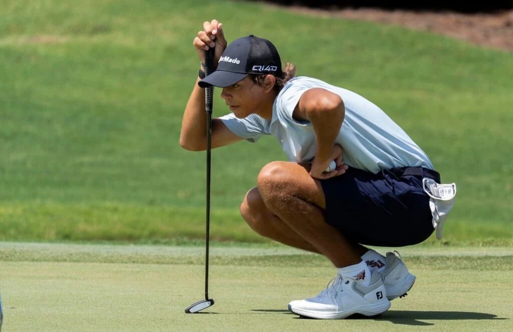 Charlie Woods scuffles at Junior PGA, hovering near cut line