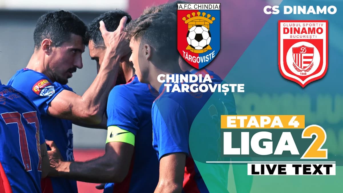 Chindia – CS Dinamo se dispută ACUM, în deschiderea etapei 4 a Ligii 2. Ce n-au reușit jucătorii Târ