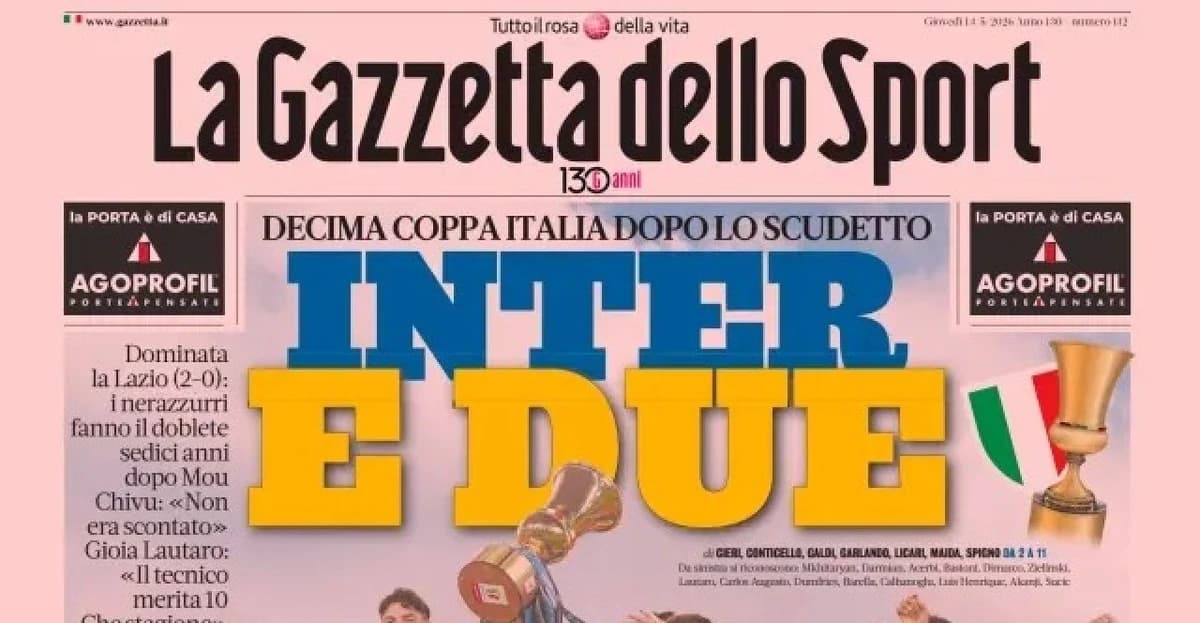 Chivu, pe prima pagină a ziarelor din Italia după performanța istorică: "Capodopera lui Cristian"