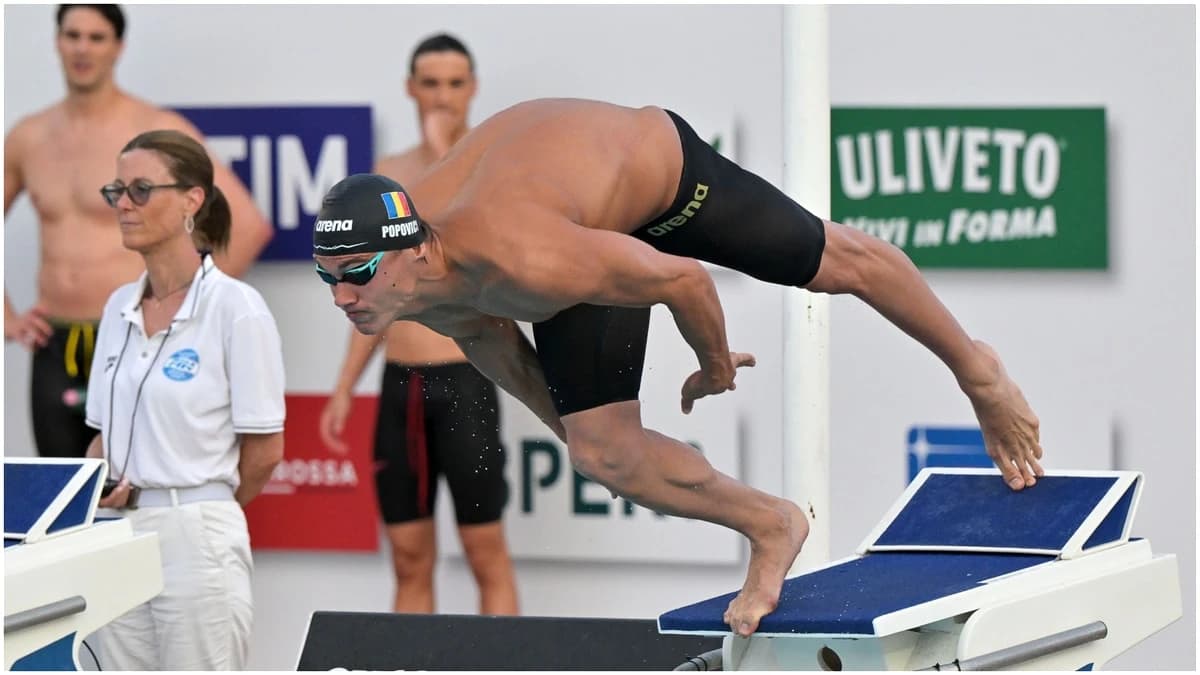 Cine transmite la TV cursele lui David Popovici de la Campionatul European de natație de la Paris